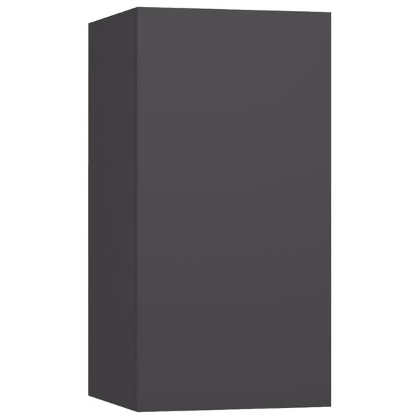 vidaXL Set de muebles de sal&oacute;n 4 piezas madera ingenier&iacute;a gris