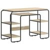 vidaXL Escritorio con almacenamiento Roble Sonoma 113.5 x 52 x 75.5 cm