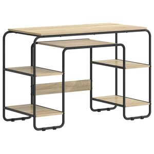 vidaXL Escritorio con almacenamiento Roble Sonoma 113.5 x 52 x 75.5 cm