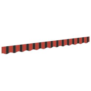 vidaXL Repuesto de volantes para toldo Naranja y Negro 230 x 20 cm