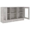 vidaXL Vitrina de madera de ingeniería gris 120x30,5x70 cm