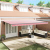 vidaXL Toldo Retr&aacute;ctil Rojo y 600 x 300 cm Tela y Aluminio