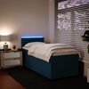 vidaXL Cama box spring con colch&oacute;n terciopelo azul 100x200 cm