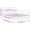 vidaXL Estructura cama sin colchón con estribo metal blanco 140x190 cm