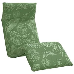 vidaXL Tumbona plegable con estampado de hojas, 175 x 54 x 8,5 cm, tejido Oxford