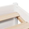 vidaXL Cama con estanter&iacute;a sin colch&oacute;n madera maciza blanca 140x200 cm