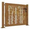 vidaXL Puerta de jard&iacute;n 100x75 cm de acero corten con dise&ntilde;o de bamb&uacute;