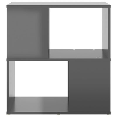 vidaXL Estantería de aglomerado gris brillante 60x24x63 cm