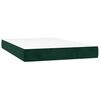 vidaXL Cama box spring con colch&oacute;n terciopelo verde oscuro 120x200 cm
