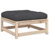 vidaXL Juego de sofás de jardín 6 pzas con cojines madera maciza pino