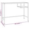 vidaXL Escritorio para ordenador vidrio negro m&aacute;rmol 100x36x74 cm