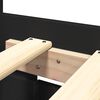 vidaXL Estructura de cama con cabecero sin colch&oacute;n negro 160x200 cm
