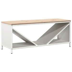vidaXL Le&ntilde;ero con tablero de madera blanco 100,5x35,5x40 cm