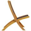 vidaXL Sillas de jard&iacute;n plegables 2 uds madera de acacia y tela azul