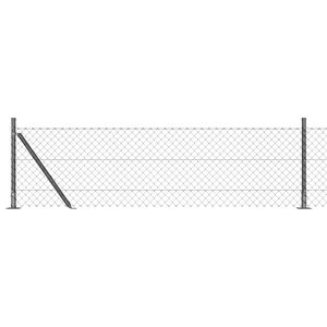 vidaXL Poste de Valla Gris 10 x 0,4 m (malla de 40 x 40 mm)