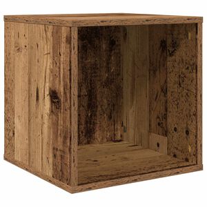 vidaXL Caja para &aacute;lbumes de vinilo Madera envejecida 37 x 36,5 x 38 cm