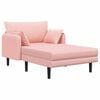 vidaXL Chaise longue de gran tama&ntilde;o Rosa Boucl&eacute;