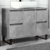 vidaXL Mueble de lavabo madera de ingenier&iacute;a gris hormig&oacute;n 80x33x60 cm