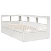 vidaXL Cama con estanter&iacute;a sin colch&oacute;n madera maciza blanca 75x190 cm