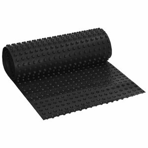 vidaXL Hoja de Drenaje Acanalada Negro 0,5 x 20 m HDPE