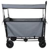 vidaXL Carro de Mano Plegable Gris 105 x 56.5 x 116 cm Tela Oxford