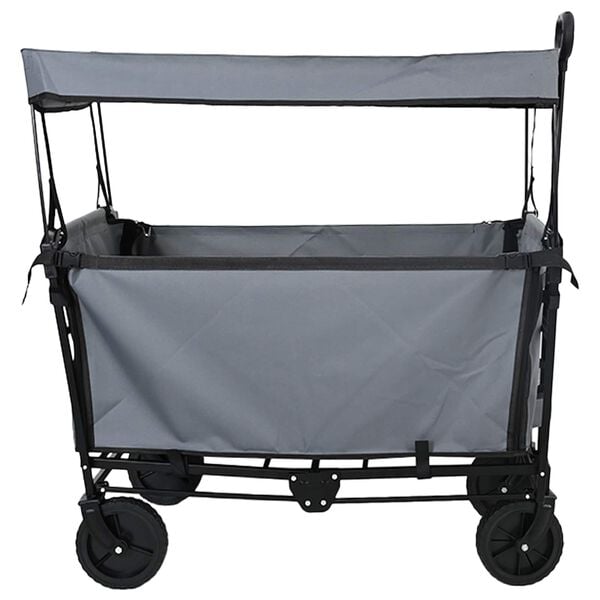 vidaXL Carro de Mano Plegable Gris 105 x 56.5 x 116 cm Tela Oxford
