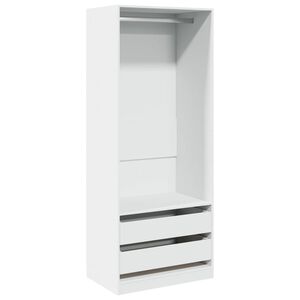 vidaXL Armario de madera de ingenier&iacute;a blanco 80x50x200 cm