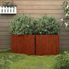 vidaXL Jardineras 2 unidades acero corten 32x30x29 cm