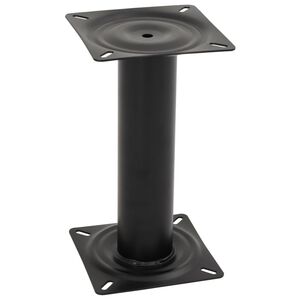 vidaXL Pedestal para asiento de barco acero negro 33 cm
