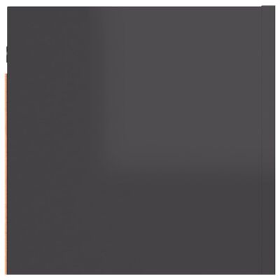 vidaXL Mesitas de noche 2 unidades gris con brillo 30,5x30x30 cm