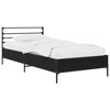 vidaXL Estructura de cama Roble Negro 80 x 200 cm Madera de ingenier&iacute;a