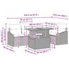 vidaXL Conjunto de Comedor de Jard&iacute;n Beige y gris 100 x 55 x 73 cm