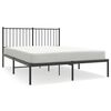 vidaXL Estructura cama sin colch&oacute;n con cabecero metal negro 140x190 cm