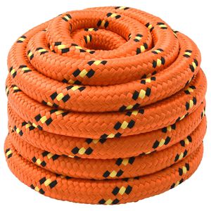 vidaXL Cuerda para barco 3 mm 50 m Naranja