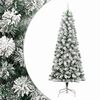 vidaXL &Aacute;rbol de Navidad artificial con bisagras y nieve flocada 180 cm
