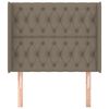 vidaXL Cabecero con orejas de tela gris taupe 93x16x118/128 cm