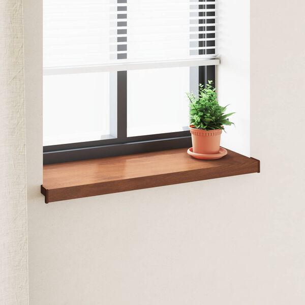 vidaXL Umbral de Ventana Madera Marr&oacute;n 100 x 35 x 4,5 cm PVC