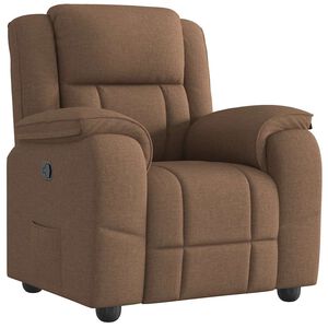 vidaXL Sill&oacute;n reclinable de tela marr&oacute;n