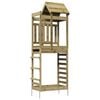 vidaXL Torre de Juego Marr&oacute;n Madera S&oacute;lida Impregnada