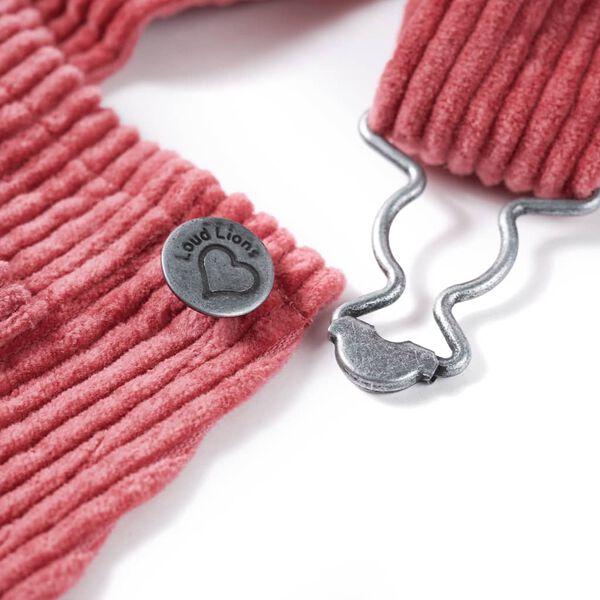 Vestido infantil pana rosa 128