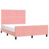 vidaXL Estructura de cama sin colch&oacute;n terciopelo rosa 140x190 cm