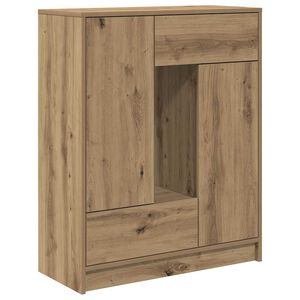 vidaXL Aparador con cajones y puertas roble artesanal 73x31x90 cm