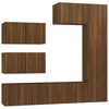 vidaXL Set de muebles para TV 6 pzas madera contrachapada roble marr&oacute;n