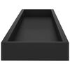 vidaXL Estantes de pared Loggia 2 uds negro 80x15x4 cm MDF