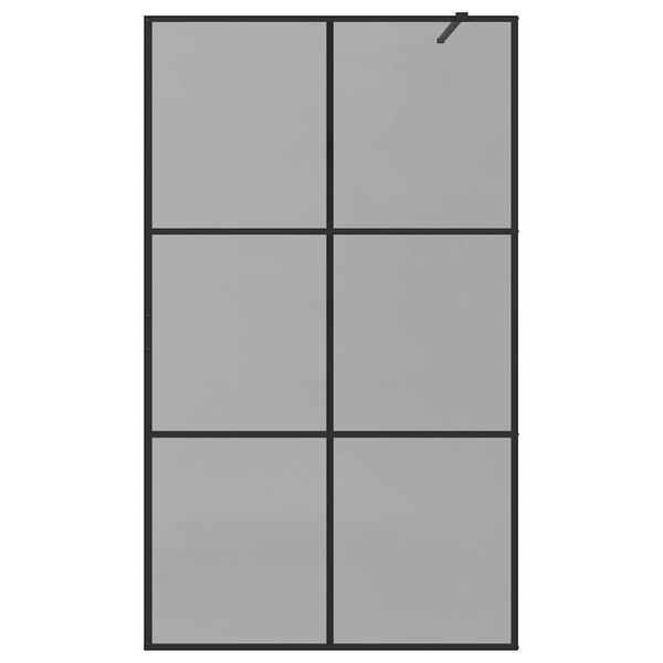 vidaXL Pared de Ducha Walk-in Negro 115 x 195 cm vidrio templado