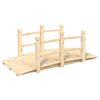 vidaXL Puente de jard&iacute;n con barandillas madera de abeto 150x67x56cm