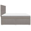 vidaXL Cama box spring con colch&oacute;n tela gris taupe 180x200 cm