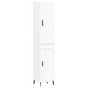 vidaXL Aparador alto madera contrachapada blanco 34,5x34x180 cm
