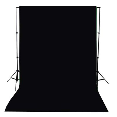 vidaXL Telón de fondo para fotografía algodón negro 300x300 cm