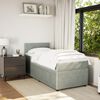 vidaXL Cama box spring con colch&oacute;n terciopelo gris claro 90x190 cm